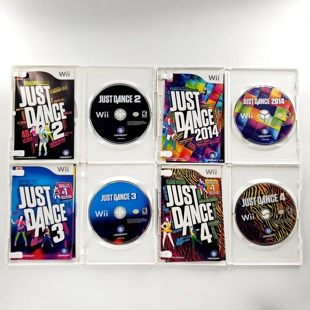 Nintendo Wii Just Dance Lot Of 8 2, 3, 4, 2014, 2015, 2016, Disney, Country 2
